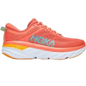 BRAND NEW HOKA ONE Bondi 7 Women’s Running Shoe Camellia/Coastal Orange 8.5
